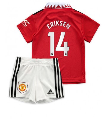 Manchester United Christian Eriksen #14 Hjemmedraktsett Barn 2022-23 Kortermet (+ Korte bukser)